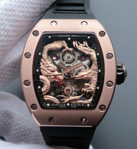 Replica Richard Mille RM 57-01 Jackie Chan Tourbillon Phoenix and Dragon fake watch